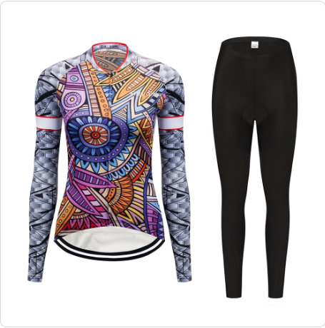 Conjunto de Ciclismo para Mujer de Manga Larga