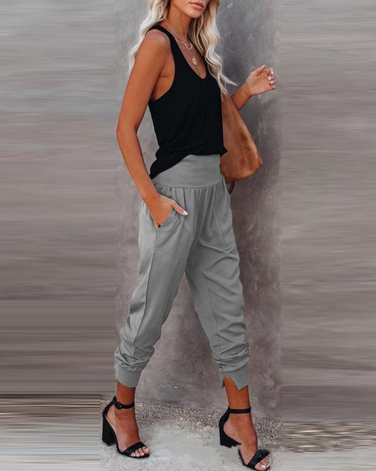 Pantalones Casuales de Cintura Alta para Mujer - Image 9