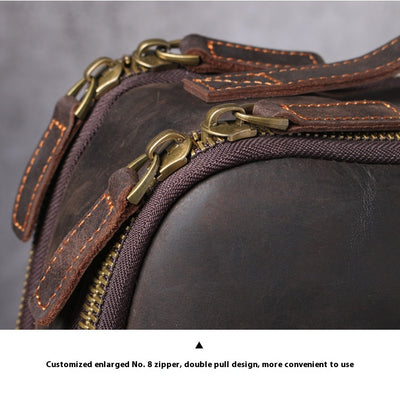 Mochila de Cuero Vintage Simplicity para Hombre - Image 8