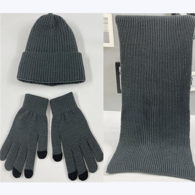 Conjunto de Abrigo Tricotado: Bufanda, Gorro y Guantes - Image 15