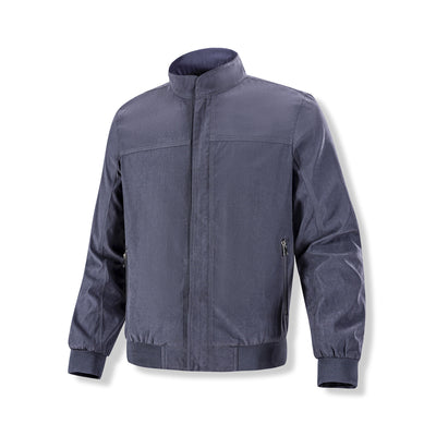Chaqueta Coreana Hombre Cuello Alto Cierre de Cremallera Color Sólido - Image 3