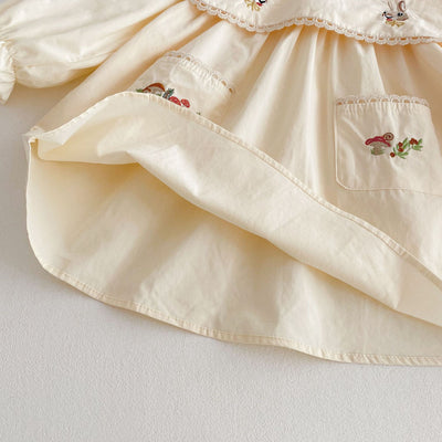 Vestido Infantil Coreano con Bordado de Conejo Animado - Image 20