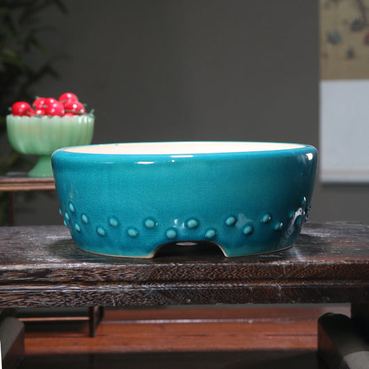 Maceta Zen de Cerámica Púrpura para Bonsái y Plantas - Image 4