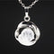 Natural Crystal Pequeño Flower Pendant Necklace Blanco crystal