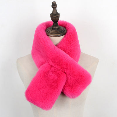Chal Grueso con Cuello de Piel Abrigado para Invierno - Image 6