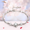 925 Sterling Plateado Necklace For Women Forever Heart AAA Zircon Mosaic Necklaces & Pendants Gift Bracelet