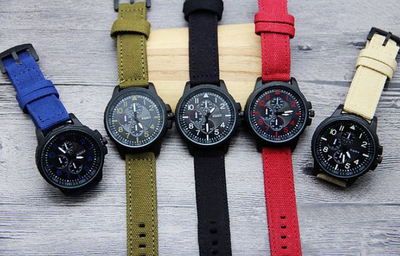Reloj Vaquero Estilo Denim con Correa Negra - Diseño Casual para Hombre