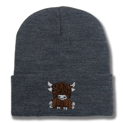 Gorro de Lana Tejido con Diseño de Yak Peludo - Abrigo Otoño e Invierno - Image 8