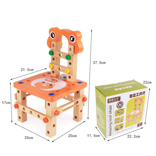 Silla Luban de Madera - Juguete Educativo Desarmable - Image 4