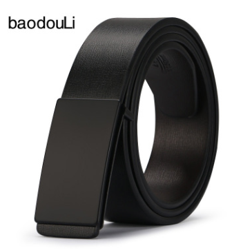 Cinturón de Cuero PU para Hombre con Hebilla Placa Moderna - Estilo Coreano Casual - Image 6