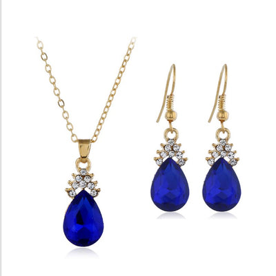 Conjunto de Collar y Aretes de Cristal Diamante para Mujer - Image 12