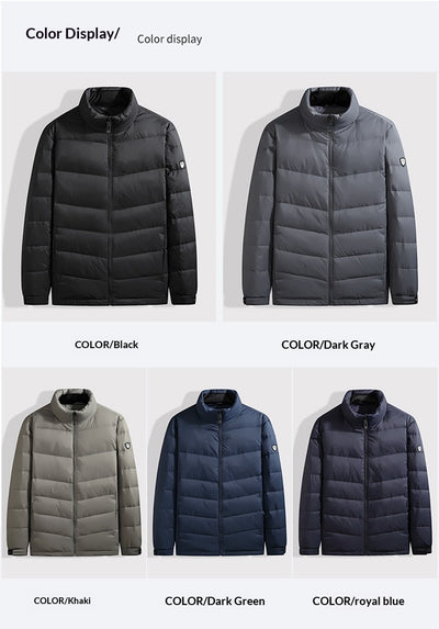 Chaqueta de Plumas para Hombre con Cuello Alto - Abrigo Cálido Otoño Invierno - Image 16