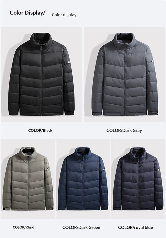 Chaqueta de Plumas para Hombre con Cuello Alto - Abrigo Cálido Otoño Invierno - Image 16