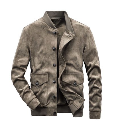 Chaqueta de Gamuza Terciopelada Slim Fit para Hombre - Image 5