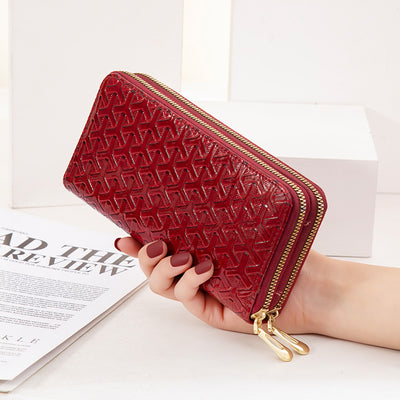 Bolso Móvil de Cuero Brillante con Doble Compartimento y Rayas - Image 4