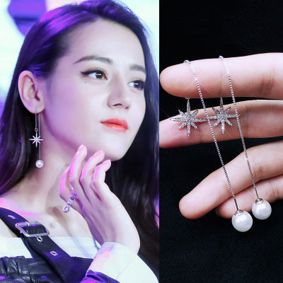Aretes Estrella Octagonal con Circones Brillantes