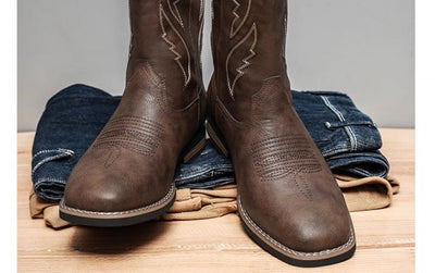 Bota Vaquera Retro Otoño Invierno - Estilo Western Clásico - Image 20