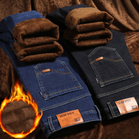 Pantalones Vaqueros Holgados Plus Size con Forro Térmico - Image 6