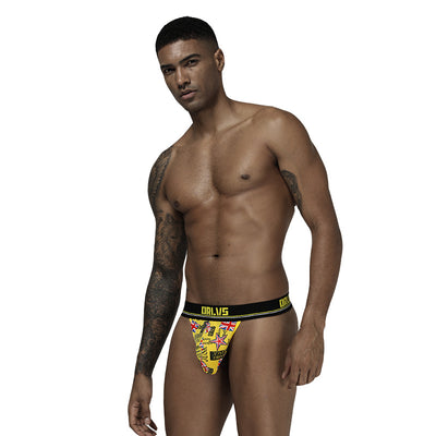 Calzoncillo Tipo Tanga Transpirable de Cintura Media con Estampado para Hombre - Image 11