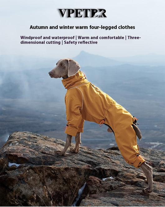 Abrigo Impermeable para Perros Grandes con Cuello Alto y Protección Térmica - Image 8