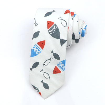Corbata Angosta Estilo Coreano para Hombre en Algodón - Image 16