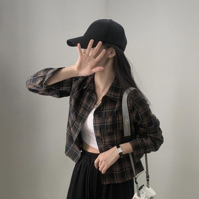 Camisa Cuadrille Oversized de Manga Corta - Image 28