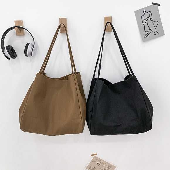 Bolsa de Compras Artística de Lona Grande con Capacidad Amplia