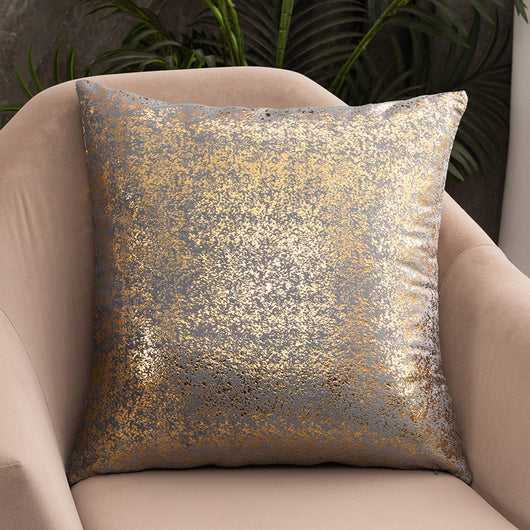 Funda de Almohada Terciopelo Copo de Nieve con Estampado Dorado - Image 12