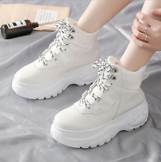 Zapatos Casuales Plataforma Estilo Coreano para Mujer