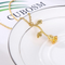 Fashion leaf necklace Dorado 2