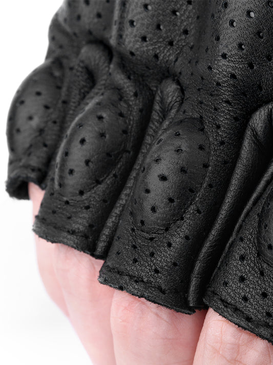 Guantes de Motocicleta de Cuero Profesional - Medio Dedo para Hombre y Mujer - Image 2