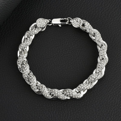 Cadena Hip-Hop Trenzada 10mm con Diamantes - Estilo Europeo y Americano - Image 12
