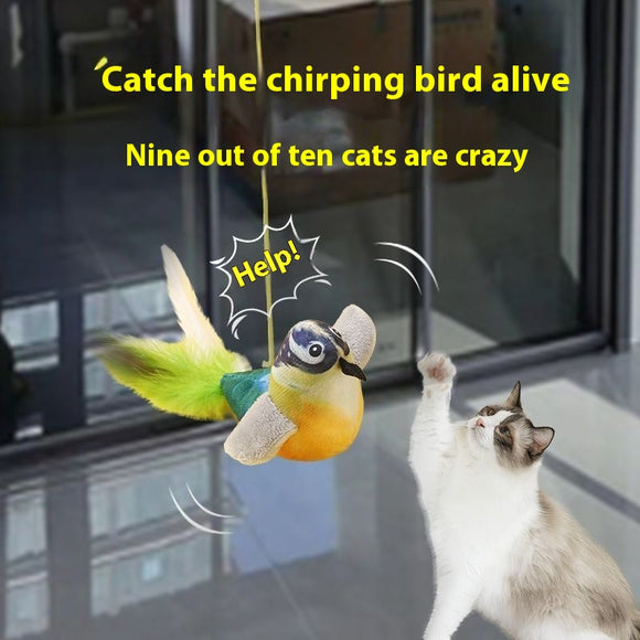 Juguete Interactivo para Gatos con Pájaro Cantante y Movimiento