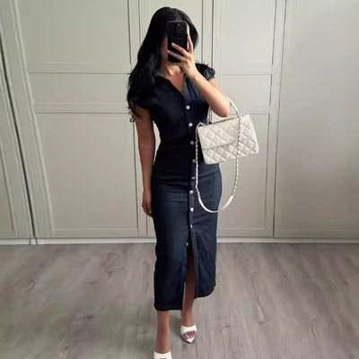 Vestido Camisero Denim para Mujer - Image 3