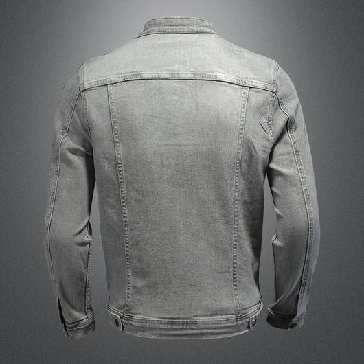 Chaqueta Denim Stretch con Cierre para Hombre - Ajuste Premium - Image 3