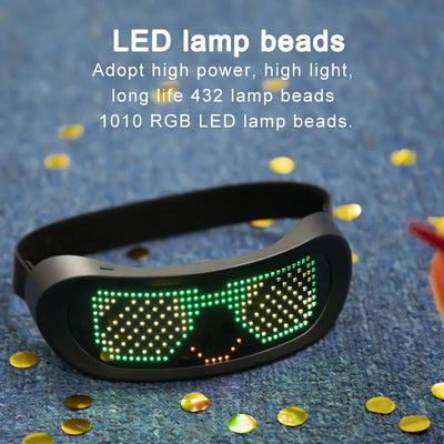 Gafas LED Bluetooth con Pantalla Full Color Dinámica para Fiestas - Image 3
