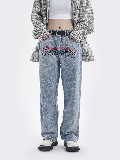 Pantalones Rectos Retro Estilo Europeo Americano - Image 13