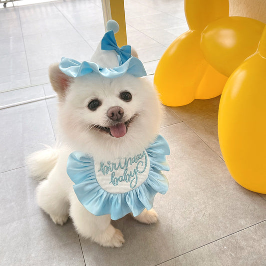 Pañuelo Fiesta Cumpleaños Perro y Gato - Babero Bandana Mascota con Diseño Joyero - Image 2