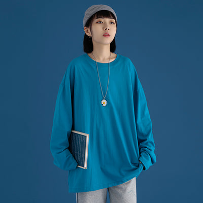 Playera Manga Larga a Juego para Parejas - Colores Sólidos - Image 20