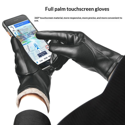 Guantes de Cuero para Hombre, Estilo Ejecutivo, Resistentes al Viento y Agua - Image 3