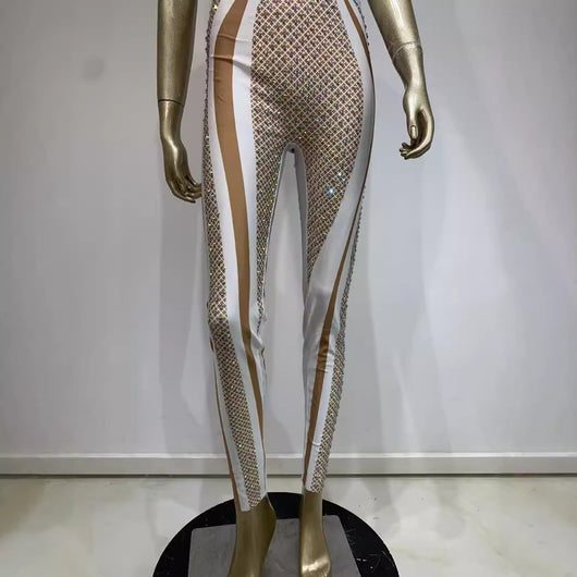 Jumpsuit de Fiesta Yama Fashion AB con Cristales Multicolor - Image 4