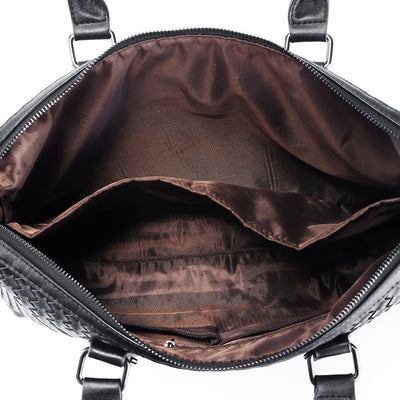 Maletín de Cuero Tejido a Mano para Hombre - Bolsa de Negocios Premium con Compartimento para Laptop - Image 11