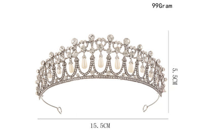 Corona de Perlas y Cristales para Novia - Tiara Elegante con Incrustaciones - Image 5