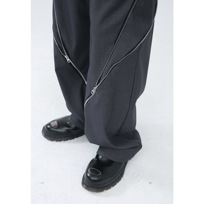 Pantalones Verticales Micro con Cierre Lateral - Versión Coreana para Hombre - Image 5