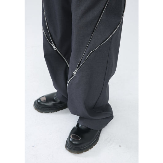 Pantalones Verticales Micro con Cierre Lateral - Versión Coreana para Hombre - Image 5