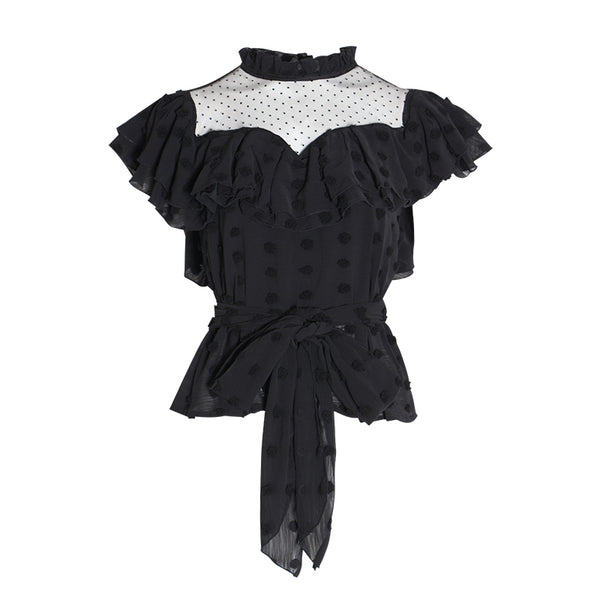 Blusa con Volantes de Encaje Elegante - Image 18