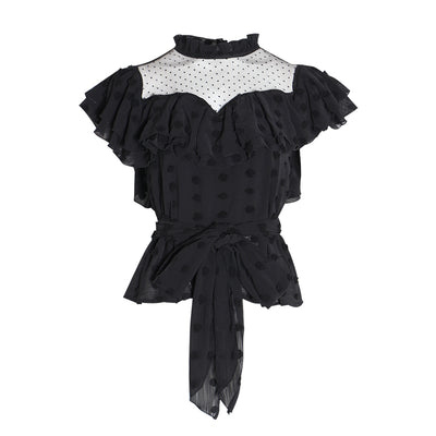 Blusa con Volantes de Encaje Elegante - Image 18