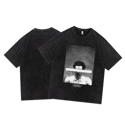 Camiseta Unisex Hip-hop Summer Tide con Estampado Vintage Desgastado - Image 6