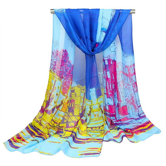 Pañuelo de Seda con Estampado Óleo Náutico - Image 7