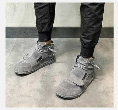 Zapatos Altos de Cuero para Hombre con Cierre Velcro - Estilo Moderno - Image 4